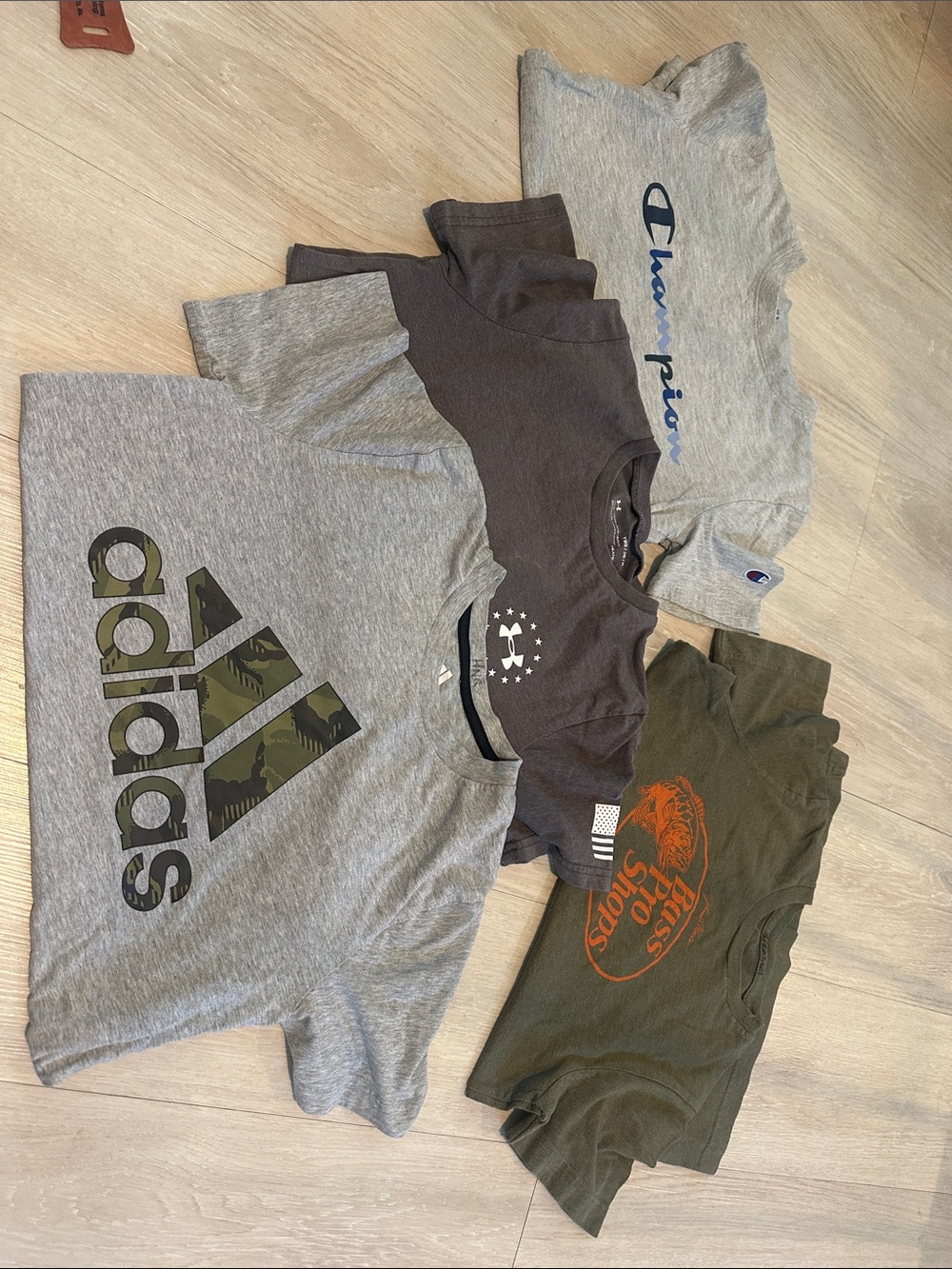 adidas Gray Tee with Camouflage Logo